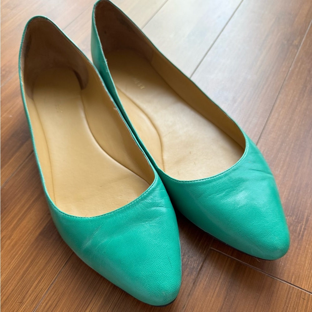Nine West Turquoise Leather Flats